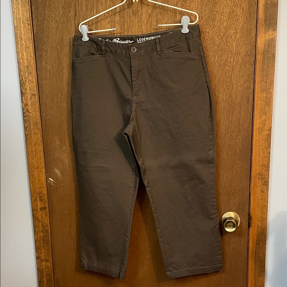 Eddie Bauer Women's Dark Grey Chinos Crop